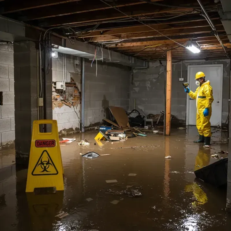 Flooded Basement Electrical Hazard in Garden City, NY Property